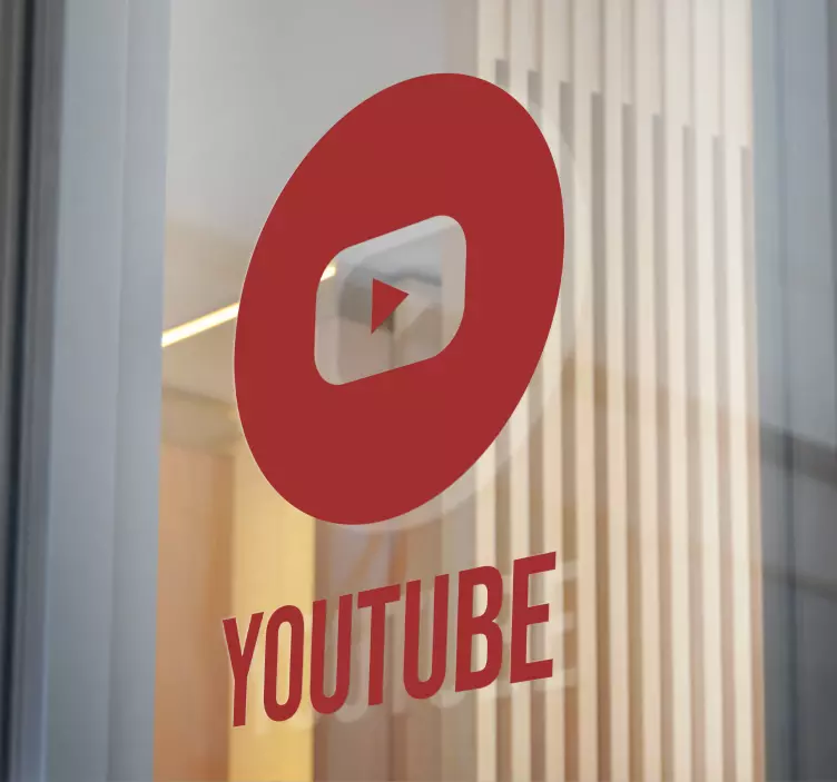 autocolante de janela com logotipo do youtube - TenStickers