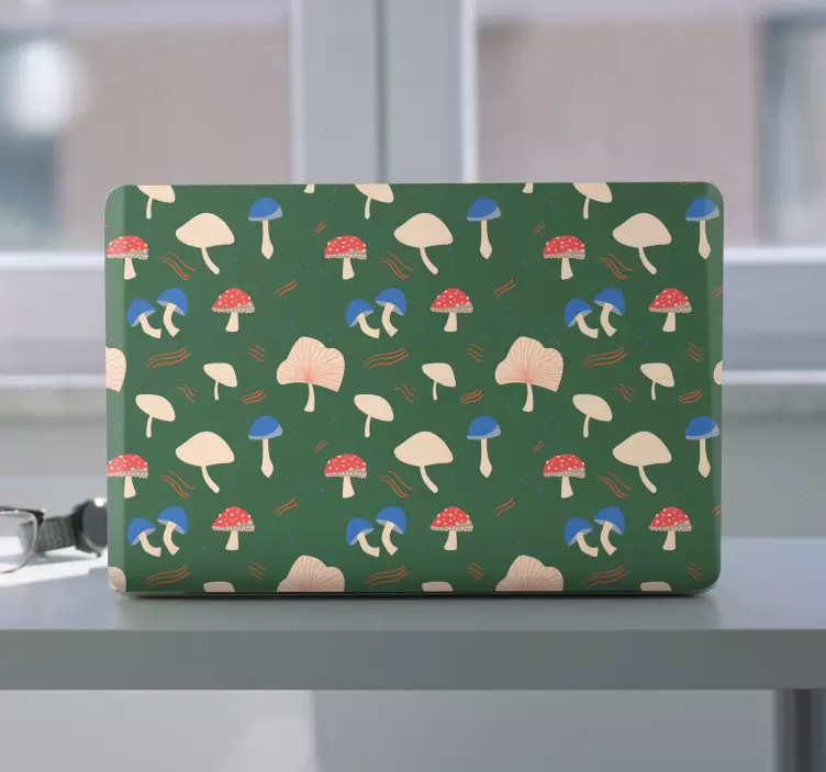 Autocolante para laptop capa com estampa de cogumelo - TenStickers
