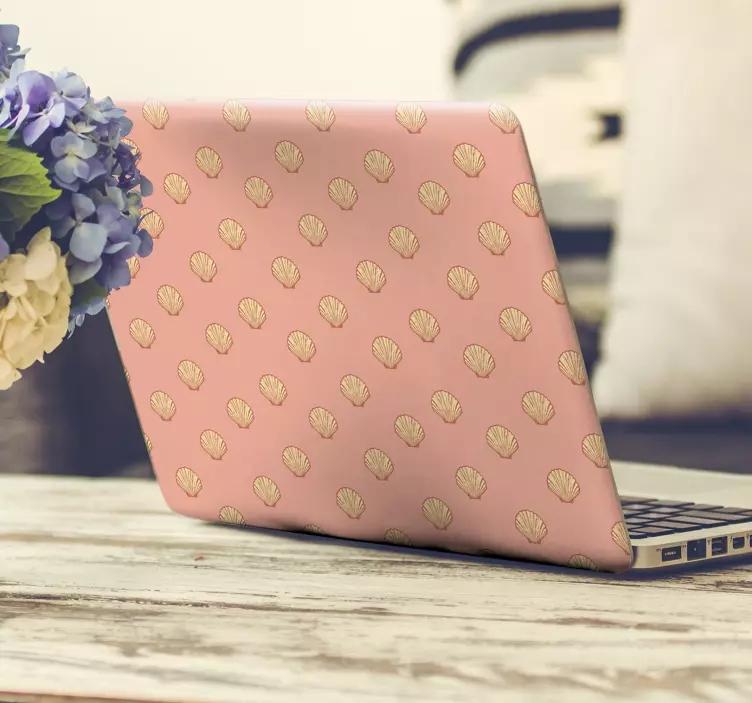 Autocolante para laptop capa com motivo de concha - TenStickers