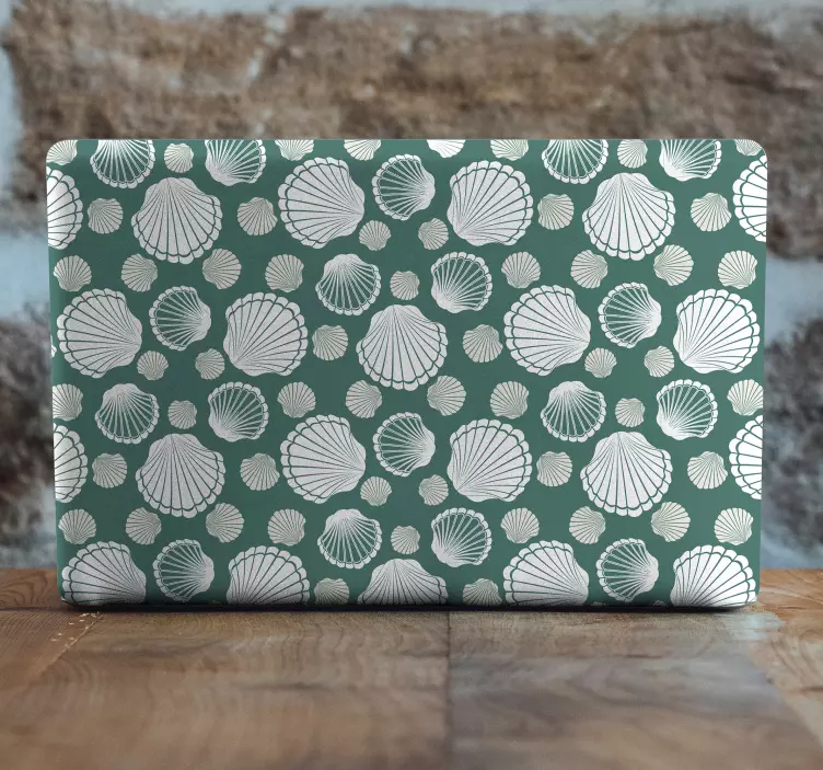 Autocolante para laptop capa com padrão de concha - TenStickers