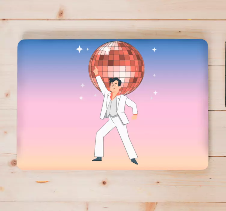 Autocolante para laptop celebração da cena disco - TenStickers