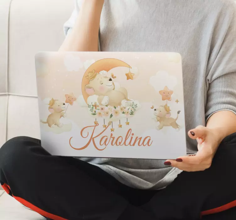 Autocolante para laptop cena animal caprichosa - TenStickers