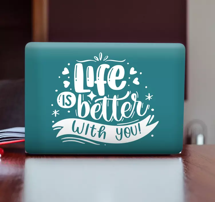 Autocolante para laptop declaração de vida motivacional - TenStickers