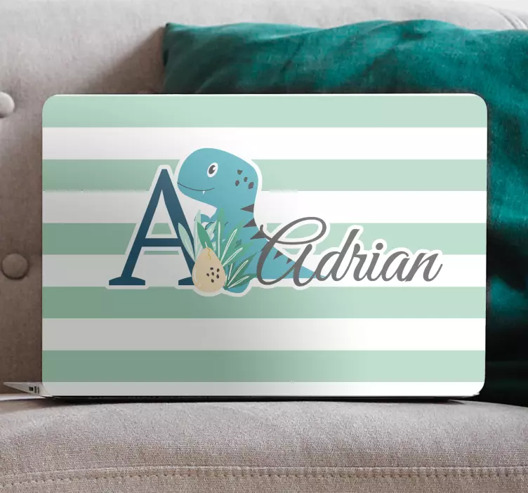 Autocolante para laptop design fofo de dinossauro - TenStickers