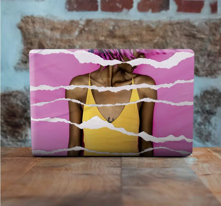 Autocolante para laptop efeito de papel rasgado - TenStickers