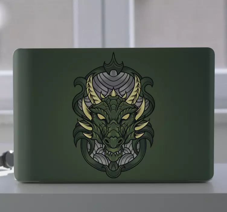 Autocolante para laptop emblema de dragão mítico - TenStickers