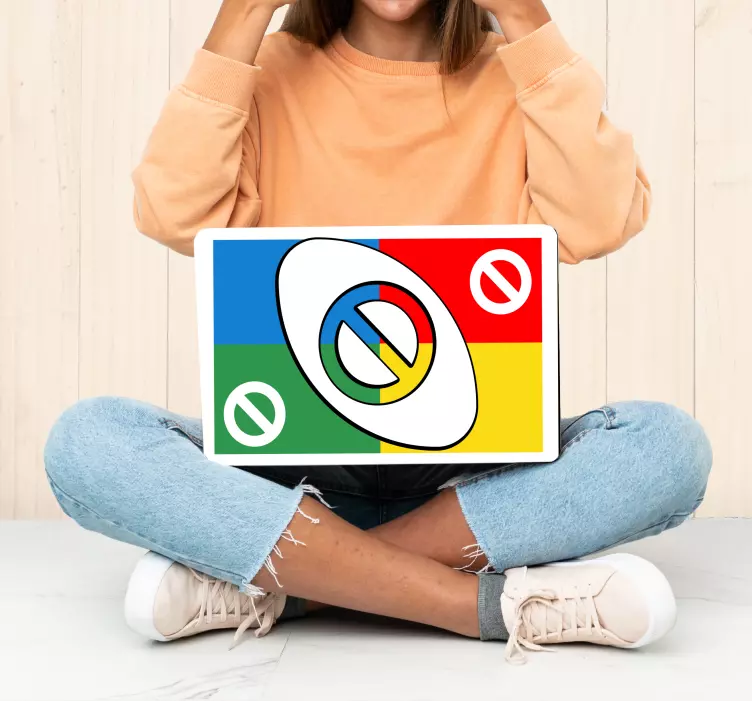 Autocolante para laptop emblema geométrico colorido - TenStickers
