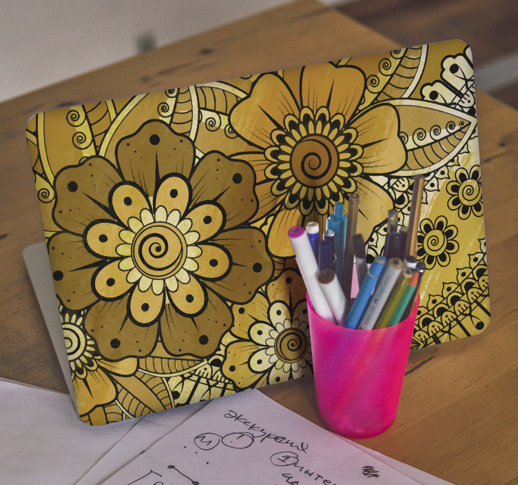 Autocolante para laptop estampa botânica brilhante - TenStickers