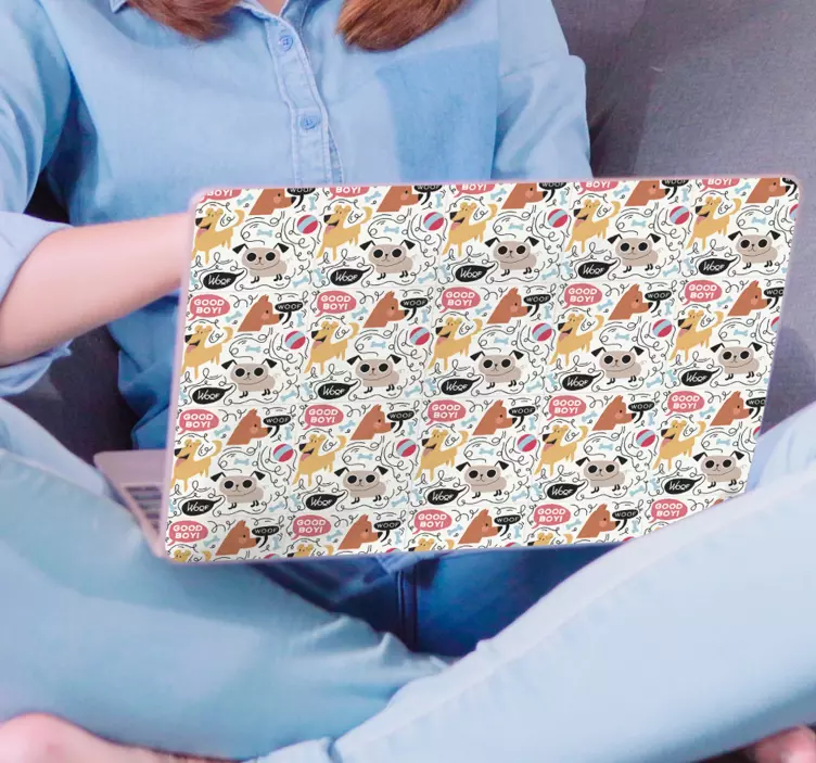 Autocolante para laptop estampas divertidas de animais - TenStickers