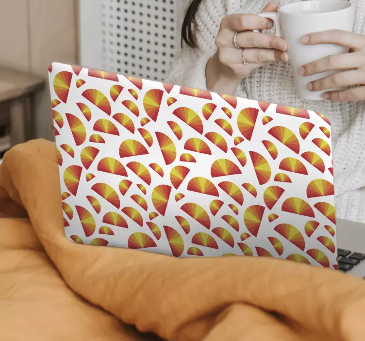 Autocolante para laptop figuras geométricas vibrantes - TenStickers