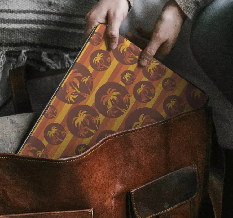 Autocolante para laptop padrão de palmeira tropical - TenStickers