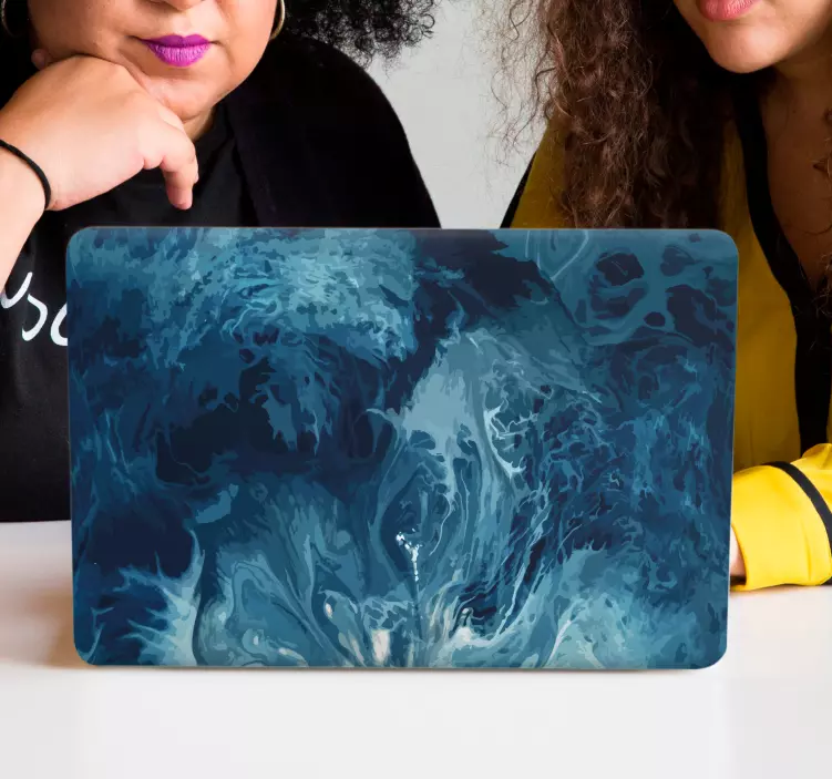 Autocolante para laptop padrão fluido abstrato - TenStickers