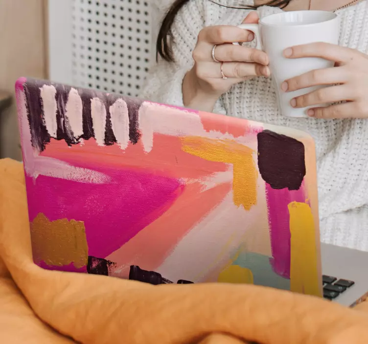 Autocolante para laptop padrões coloridos abstratos - TenStickers