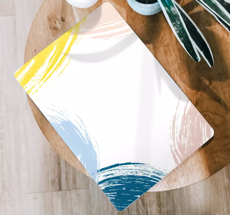 Autocolante para laptop pinceladas coloridas - TenStickers