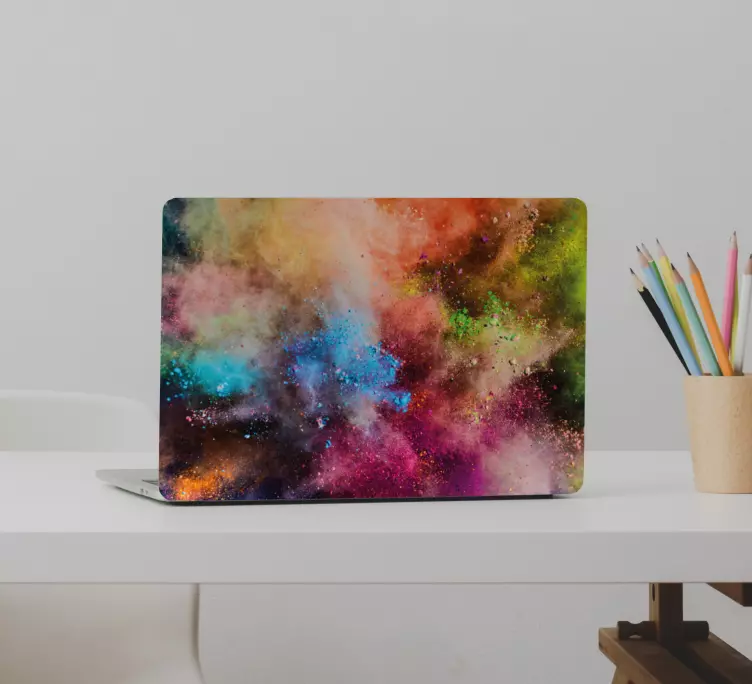 Autocolante para laptop redemoinho cósmico colorido - TenStickers