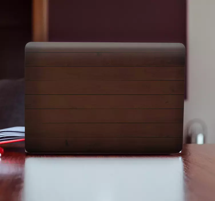 Autocolante para laptop superfície de tábua de madeira - TenStickers