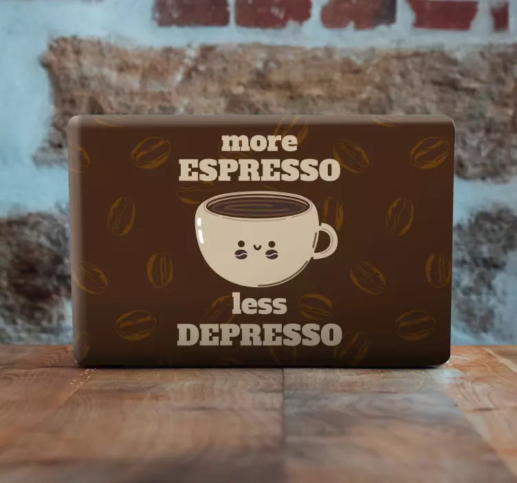 Autocolante para laptop mais expresso - TenStickers
