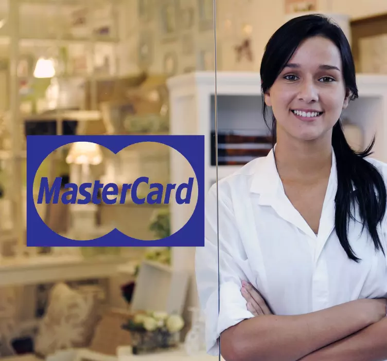 Autocolante para montras símbolo mastercard - TenStickers