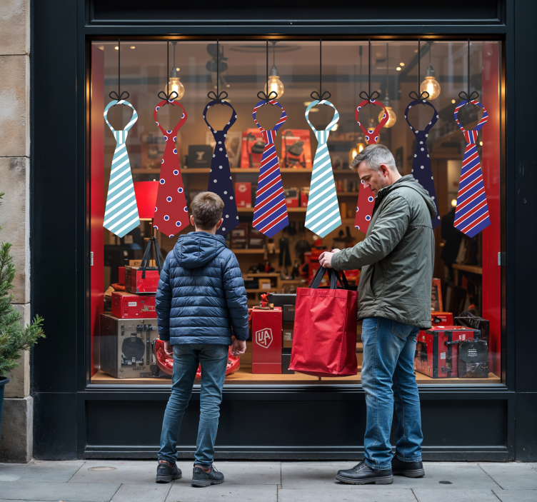 Autocolante para montras gravatas penduradas - TenStickers