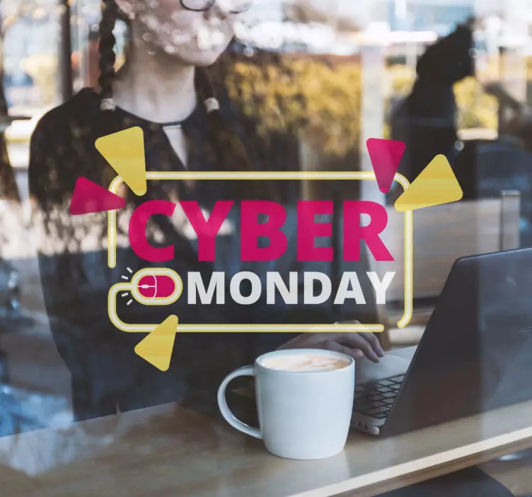 Autocolante para montras liquidação da cyber monday - TenStickers