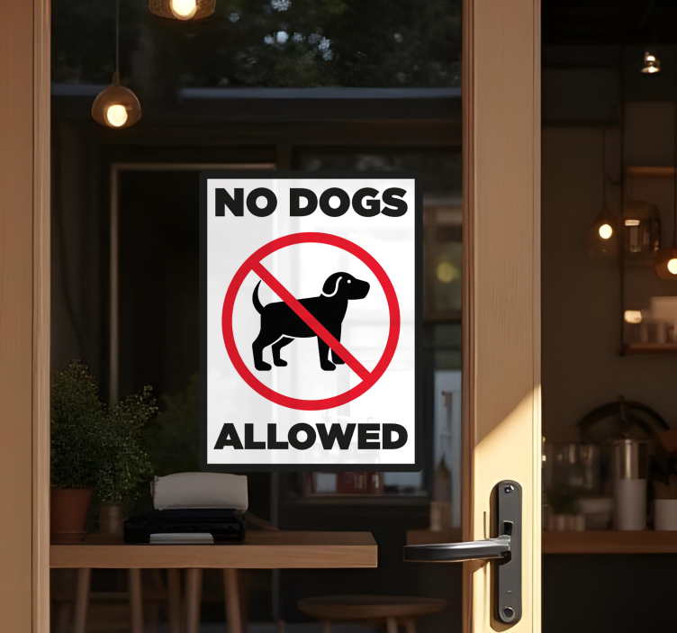 Autocolante para montras no dog allowed sign - TenStickers