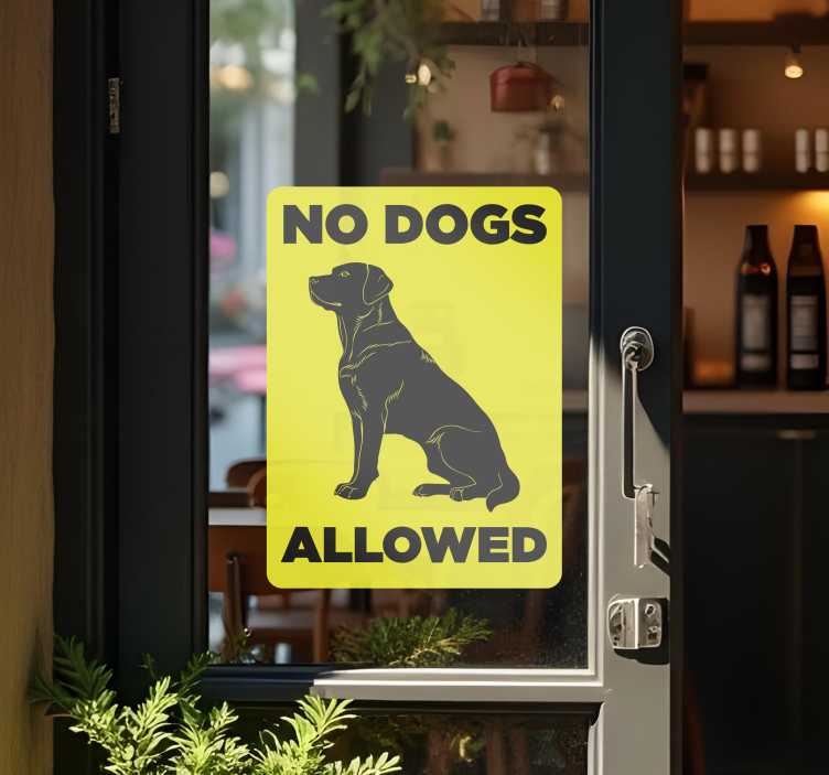 Autocolante para montras no dogs allowed - TenStickers