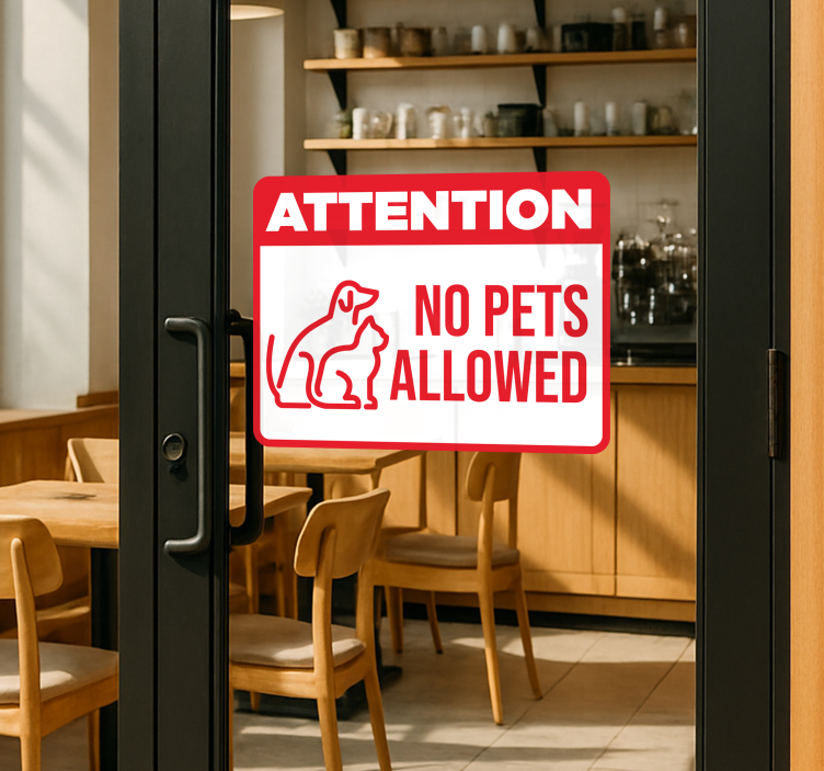 Autocolante para montras no pet allowed sign - TenStickers