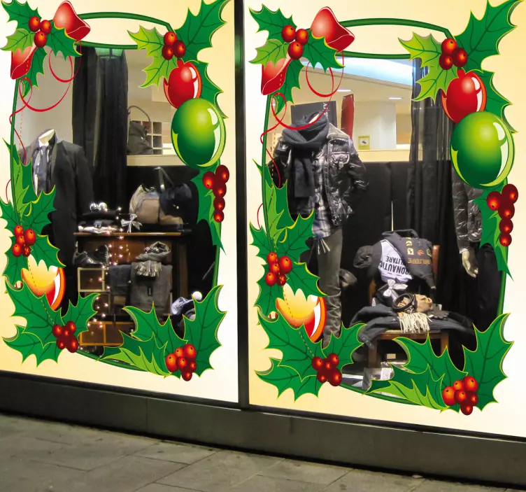 Autocolante para montras quadro de natal - TenStickers