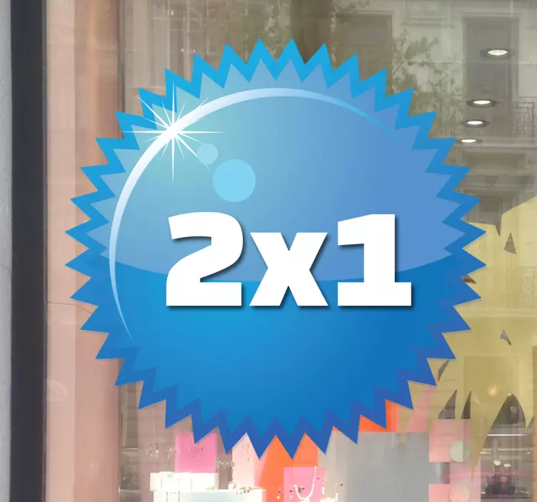 Autocolante para montras sol azul - TenStickers