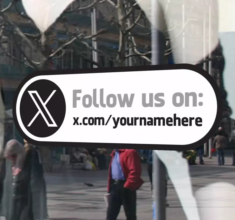 Autocolante para montras twitter - TenStickers