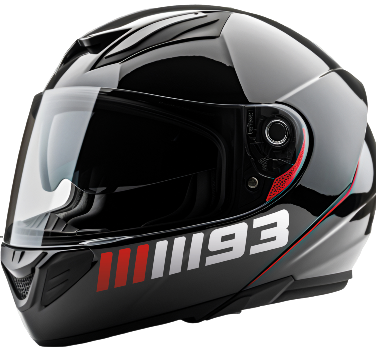 Autocolante para motas design de número personalizado - TenStickers