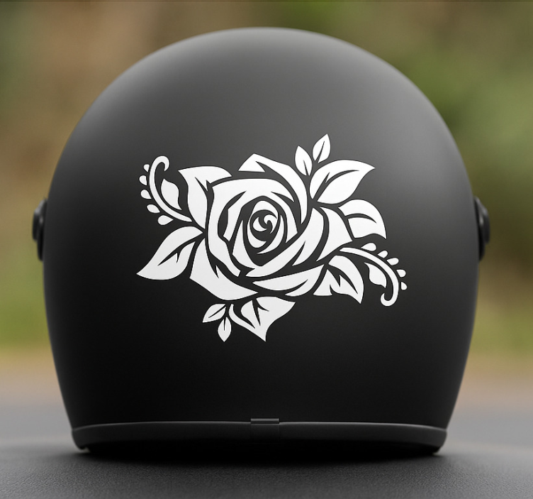 Autocolante para motas design de rosa selvagem - TenStickers