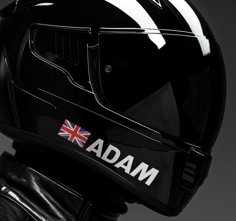 Autocolante para motas nome com desenho de bandeira - TenStickers