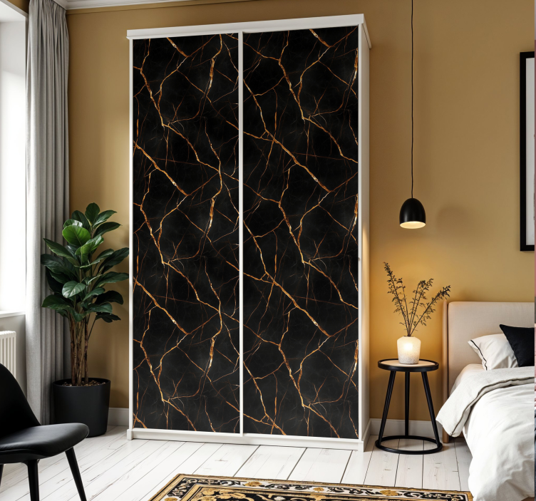 Autocolante para móveis mármore preto - TenStickers