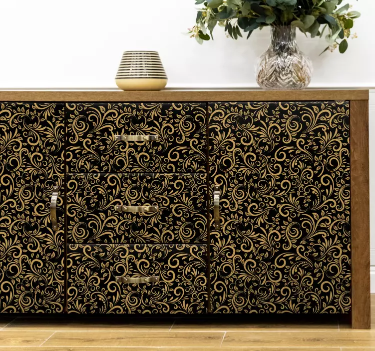 Autocolante para móveis padrão de redemoinho elegante - TenStickers