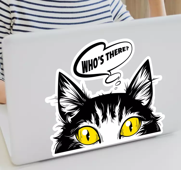 Autocolante para PC Gato Cutucando - TenStickers