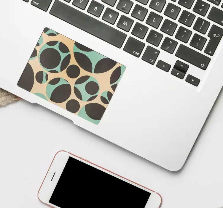 Vinil para PC Trackpad de padrão de círculo - TenStickers