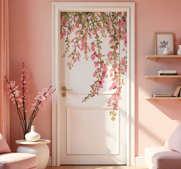 Autocolante para porta adesivo rosa - TenStickers