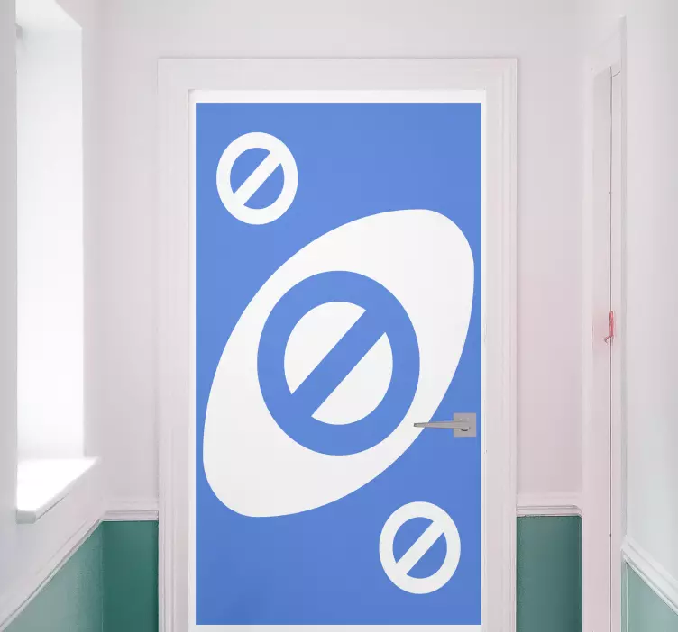 Autocolante para porta design circular nítido - TenStickers