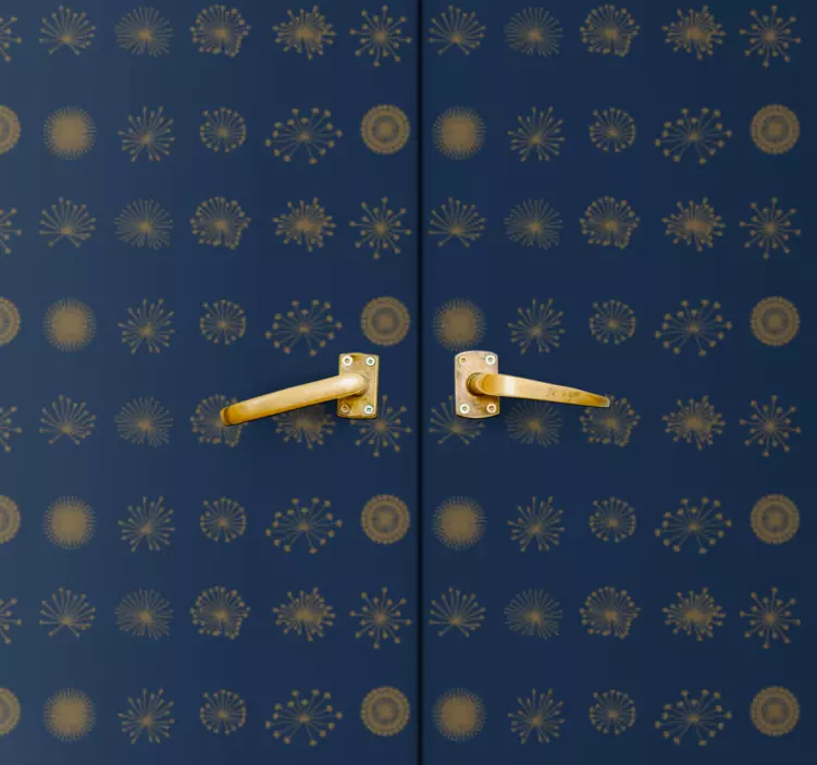 Autocolante para porta padrões geométricos festivos - TenStickers