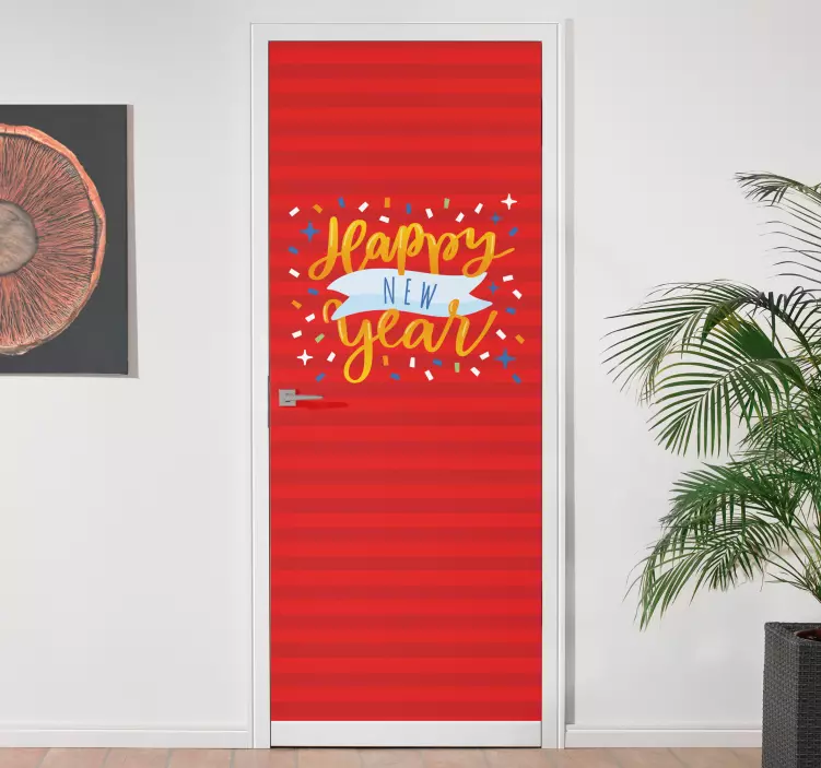 Autocolante de natal saudações festivas de ano novo - TenStickers