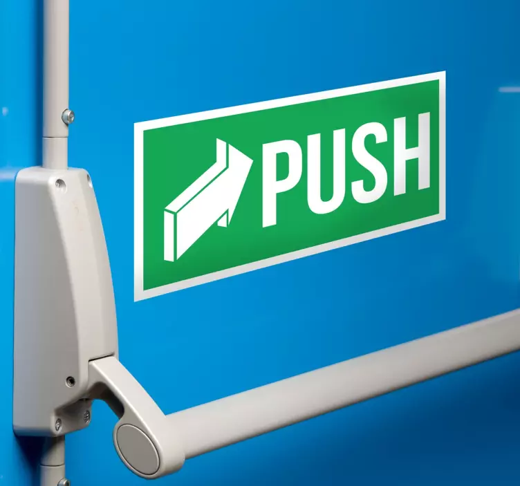 Autocolante para portas push pull - TenStickers