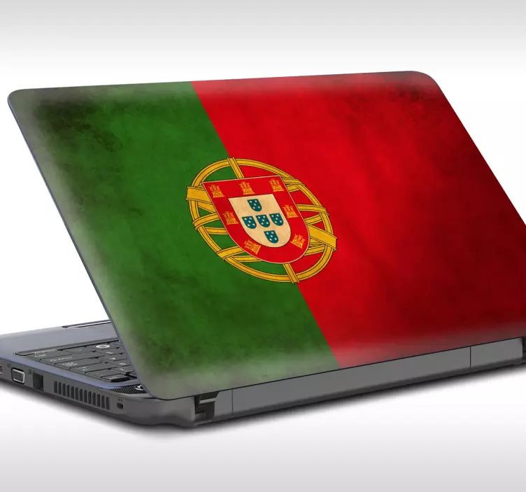 Autocolante para portatil bandeira de portugal - TenStickers