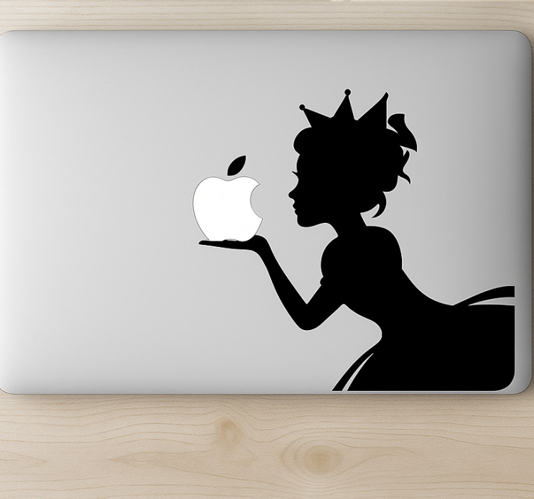 Autocolante para portátil princesa macbook - TenStickers