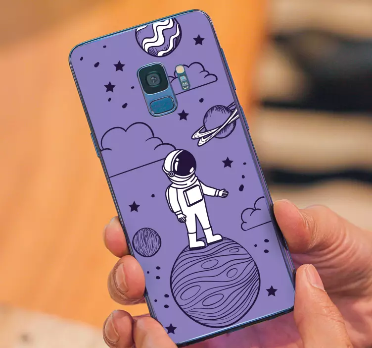 Autocolante para Samsung astronauta no espaço - TenStickers