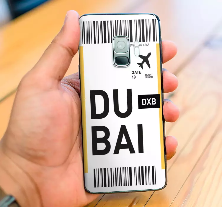 Autocolante para samsung passe de viagem em dubai - TenStickers