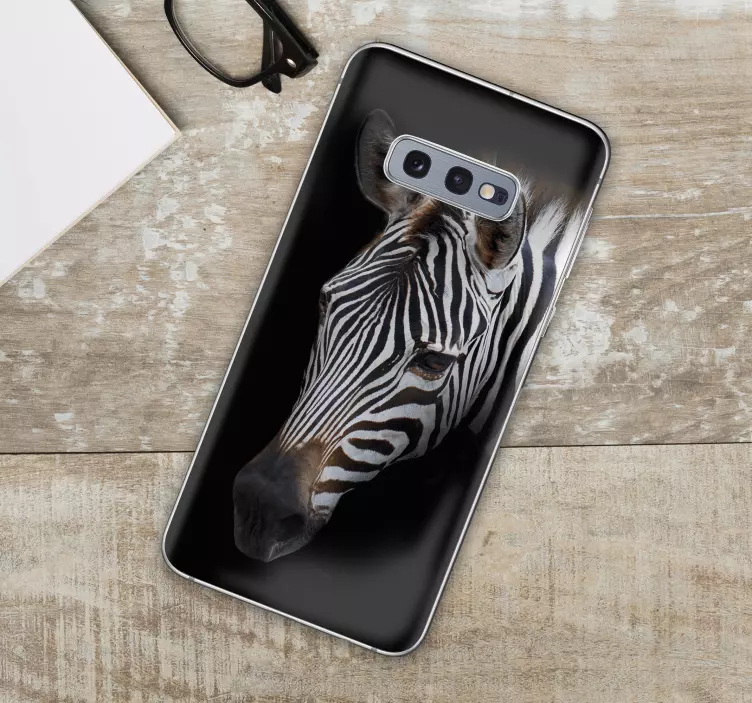 Autocolante para Samsung retrato de cabeça de zebra - TenStickers