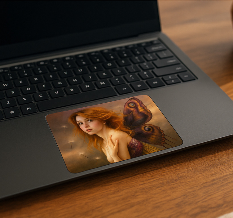 Autocolante para touchpad menina com dentes-de-leão flutuantes - TenStickers