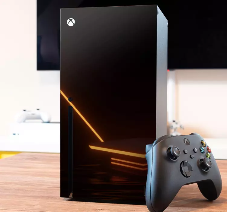 Adesivos personalizados para xbox Preto com luzes vermelhas futur - TenStickers