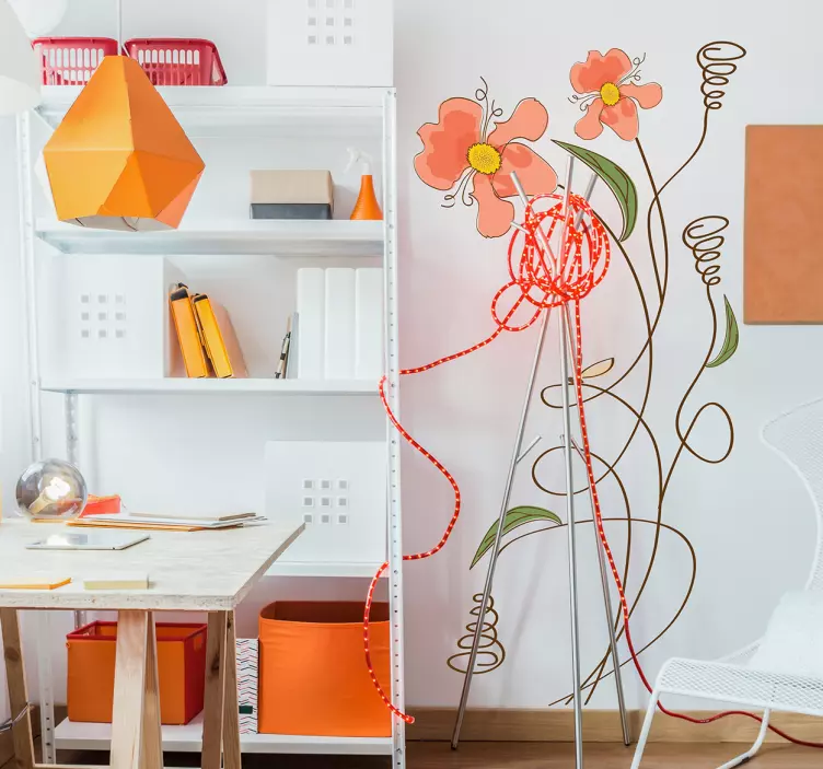 Autocolante parede infantil de flores - TenStickers